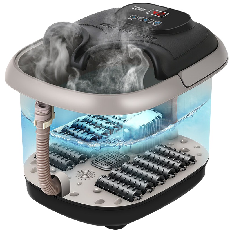 佳仁(JARE)390-1G足浴盆恒温加热洗脚盆 家用足疗按摩泡脚器 熏蒸足浴 气泡冲浪 药盒设计 便携排水