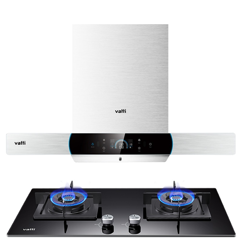 华帝(vatti)i11124+i10055B 烟灶套装21立方欧式烟灶套餐蒸水洗油烟机燃气灶具4.2大火力灶(天然气）