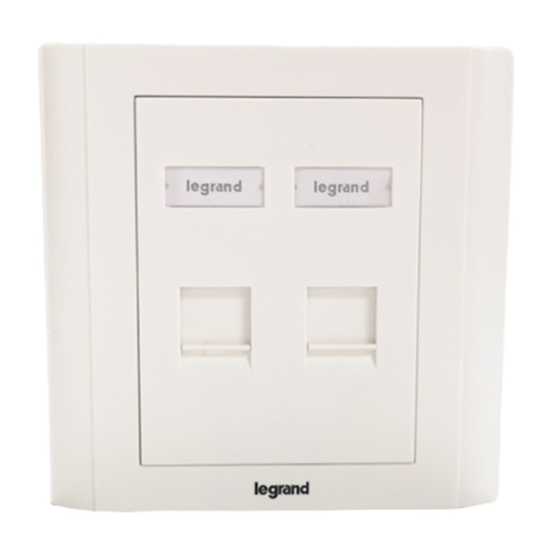 TCL罗格朗 CZ 双口面板网络模块面板RJ11电话面板86空白面板