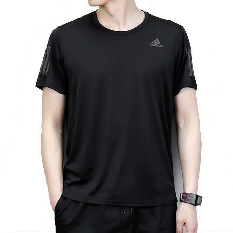 阿迪达斯男装跑步运动运动透气休闲轻便短袖T恤CG2190