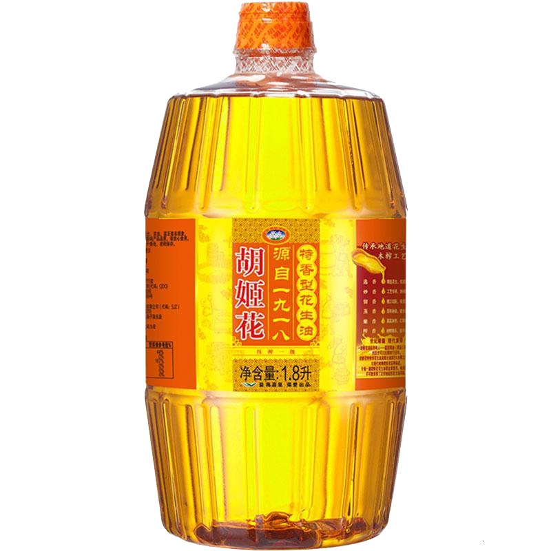 1.8L胡姬花古法土榨风味花生油