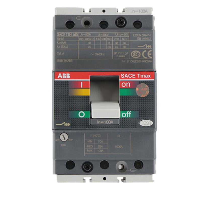 ABB塑壳断路器T1N160空气开关3P 50A