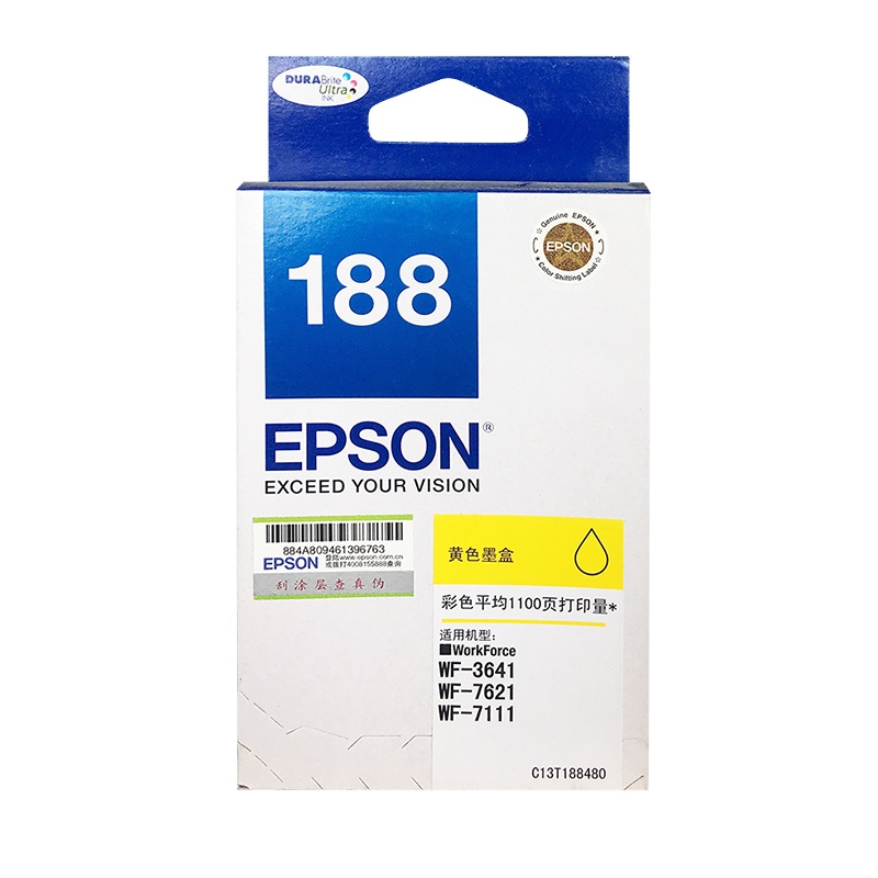 爱普生(EPSON)T1884 墨盒 约1100页(单位:件)黄色