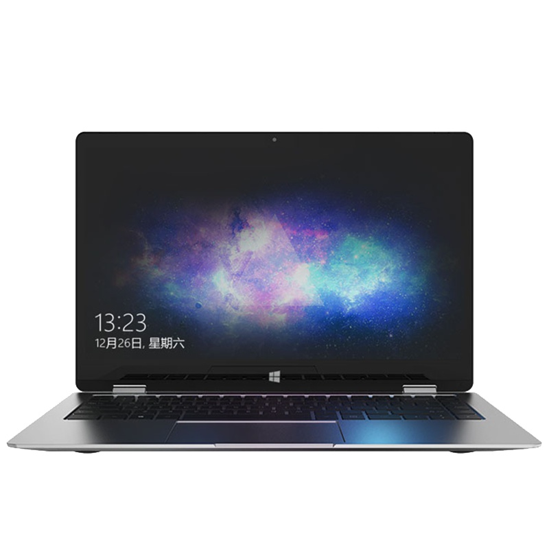 iFunk 双子 13.3英寸轻薄窄边框笔记本电脑(N3350 6G 128G固态 360度翻转 触摸屏)银