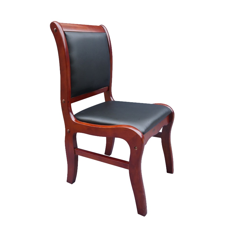 富和美(BNF)办公家具办公椅家用椅子座椅会议椅洽谈椅实木架皮办公椅电脑椅领导椅子老板椅大班椅黑色65会议椅