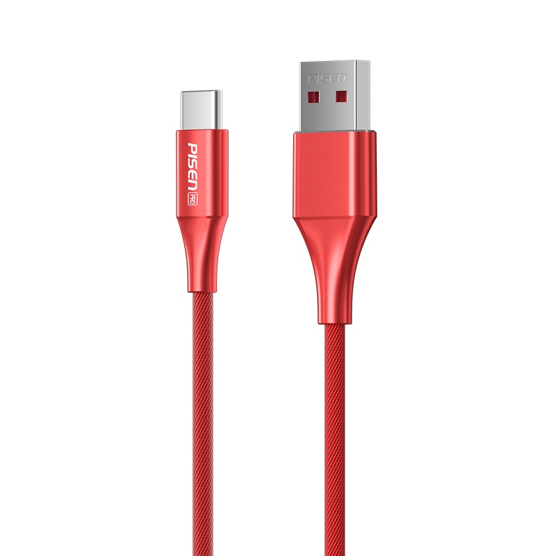 品胜Type-C数据线5A快充1.2米全兼容编织线通用华为mate40Pro/P30/Mate30pro/荣耀/小米 红
