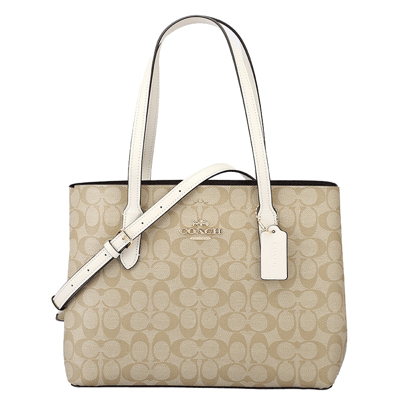 蔻驰coach女包奢侈品手提包女经典百搭拉链防尘单肩托特包横款欧美时尚手拿斜挎包