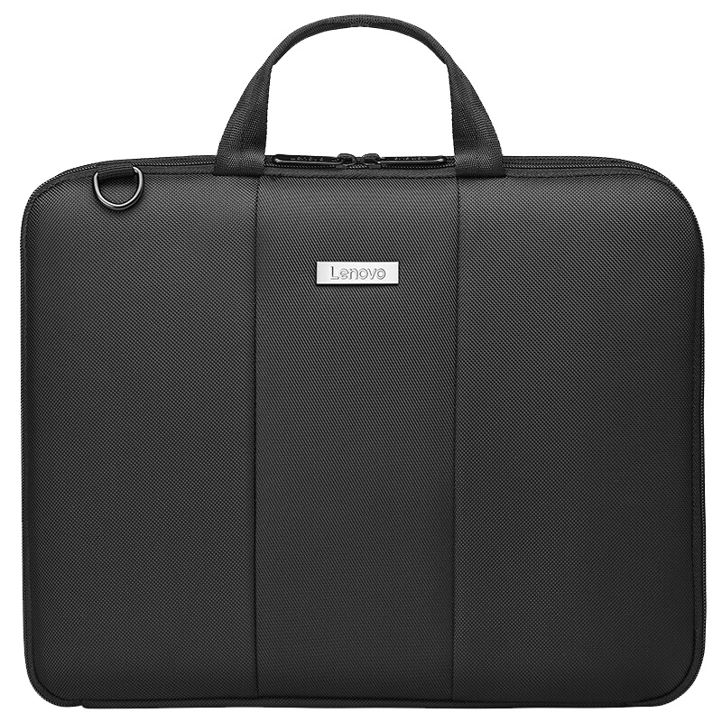 [精选]联想电脑包斜跨手提包商务男女公文包13.3或14英寸黑色