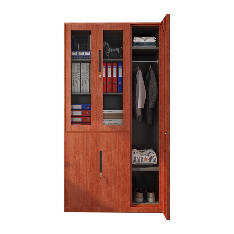 苏彩更衣柜员工柜储物柜办公室衣柜宿舍鞋柜办公柜钢制铁皮柜资料柜转印柜窄边六门更衣柜