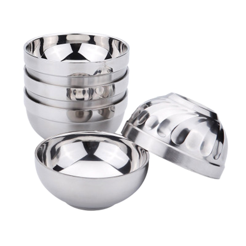 不锈钢双层隔热碗X10