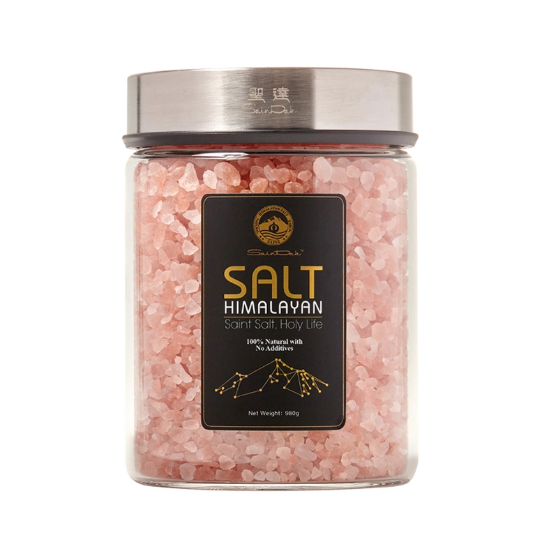 圣达(SainDak)喜马拉雅玫瑰盐低钠粉盐无碘海盐精品粗盐火锅调料980g