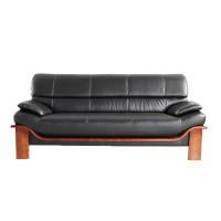 会客沙发S1P028单人位 (1150W*920D*950H)黑色牛皮