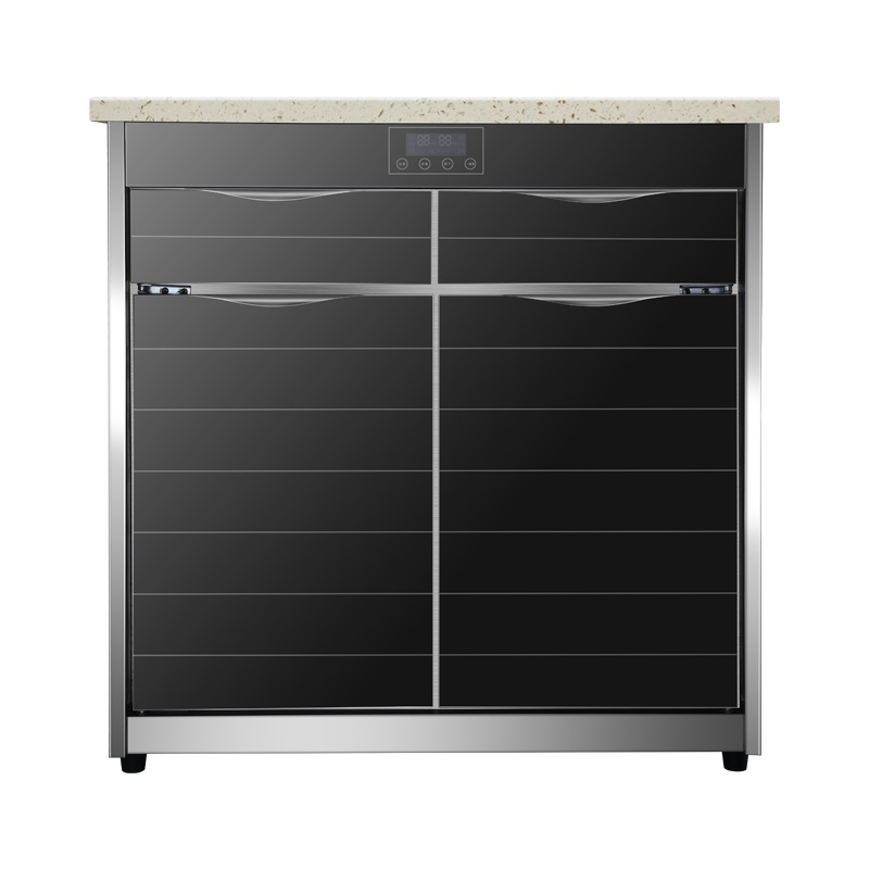 消毒柜 900Q2商用立式茶水双门餐馆保洁柜大理石台面调料台配餐柜消毒碗柜