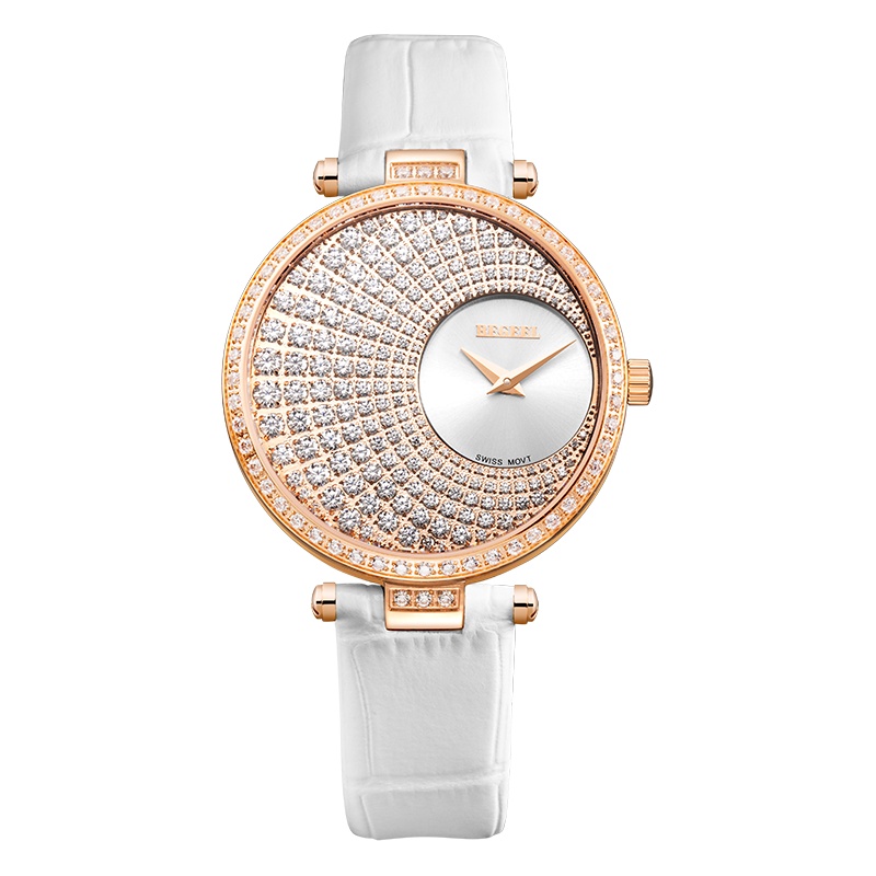 宾爵（BEGEEL）石英机芯满天星圆之恋时尚防水女士百搭石英表B947L