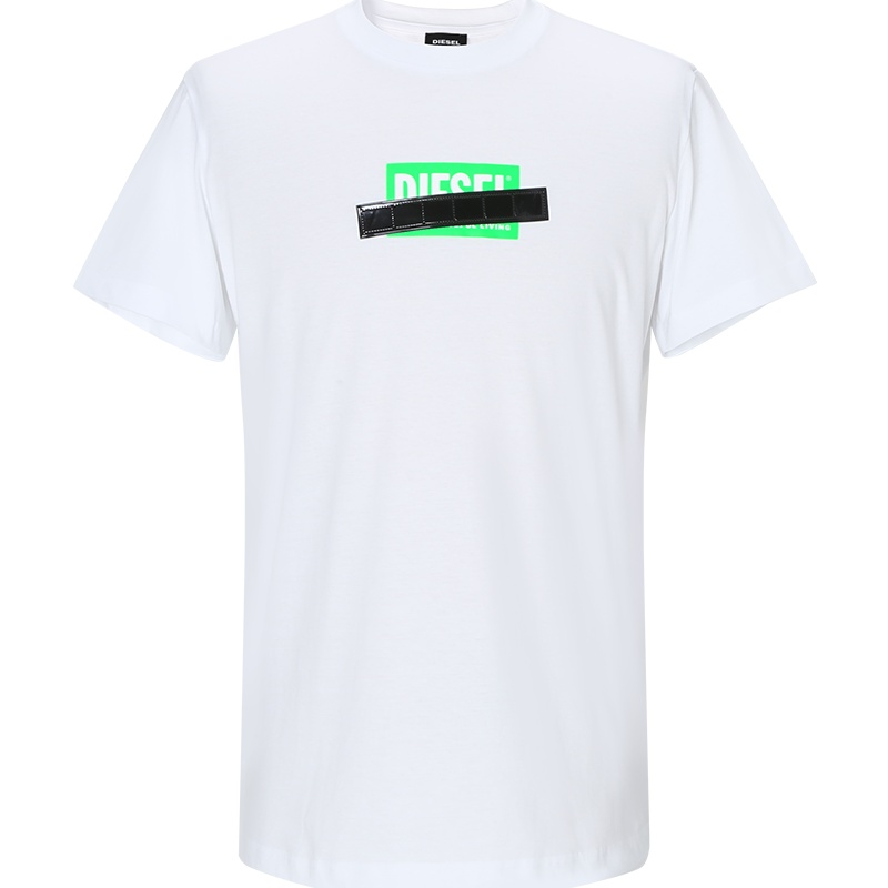 迪赛DIESEL 男士T恤 LOGO印花棉质S-00SEEB-0BASU