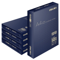 得力佳铂 80g A4 复印纸 高档打印纸 500张/包 5包1箱(整箱2500张)