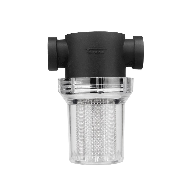 创新者 前置过滤器自来水管道过滤4分6分1寸塑料透明灌溉扫地洗车养殖用净水器 1寸-80目网