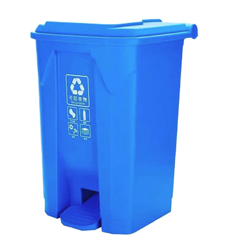 鲁运脚踩垃圾分类垃圾桶带80L(单只价格,四色垃圾桶,颜色联系备注可选)