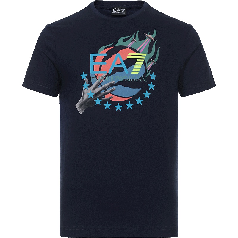 EMPORIO ARMANI EA7 阿玛尼 男士棉质圆领短袖T恤 3GPT12 PJT7Z