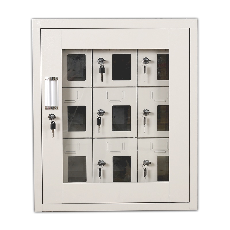 振奥 钢制手机充电柜存放柜 单位员工手机保管柜 9门手机存放柜带外门