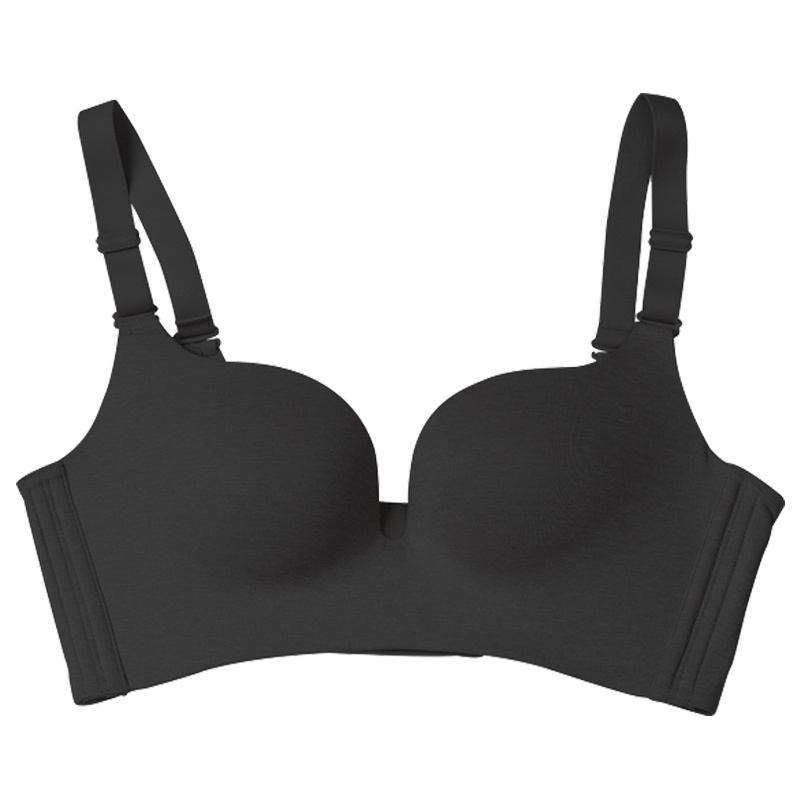 苏宁极物Ishow女士一片式无钢圈无痕聚拢塑形文胸bra舒适透气