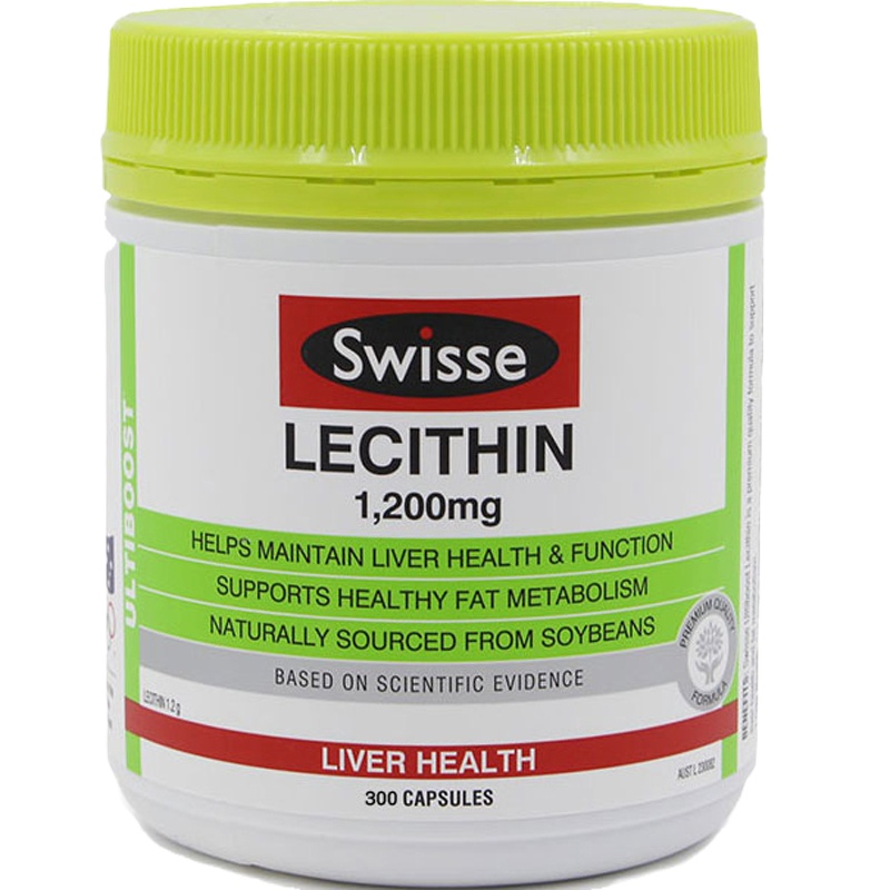 Swisse 大豆卵磷脂软胶囊 1200mg 300粒 1瓶装 中老年人(膳食营养补充剂) 鱼油搭档 澳洲进口