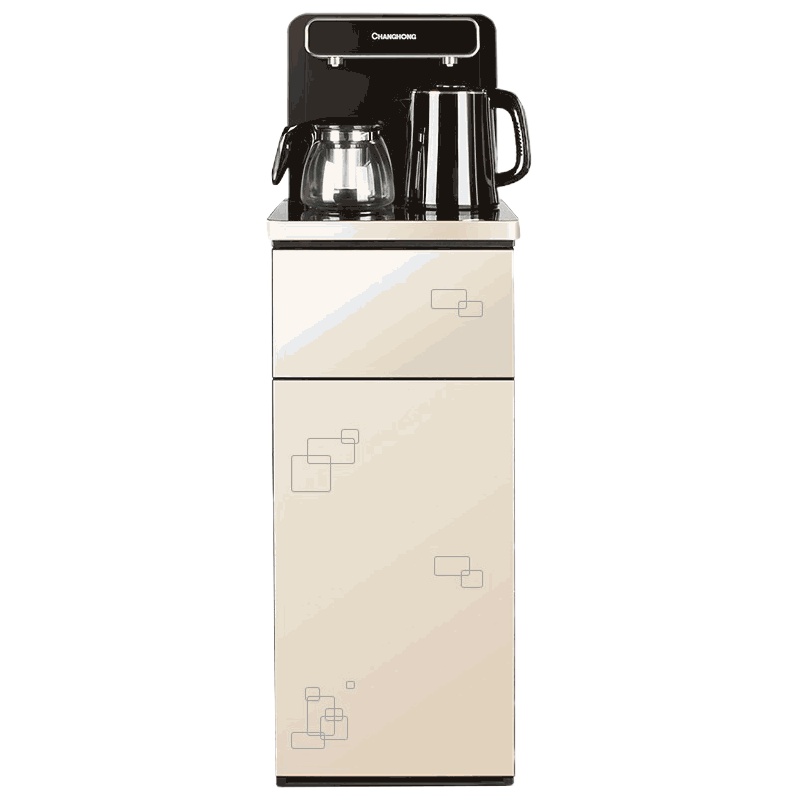 长虹(CHANGHONG)冰热两用饮水机家用智能全自动下置水桶小型立式泡茶艺多功能茶吧机遥控CYS-E13D