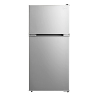 美的(Midea)BCD-112CM 双门冰箱 112升直冷 迷你小冰箱两门 双温家用冷冻冷藏 银色