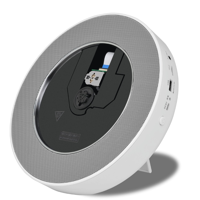 PANDA/熊猫CD-66插电式蓝牙CD/DVD/USB播放机桌面壁挂家用音响便携学生英语学习机内置锂电池 灰色