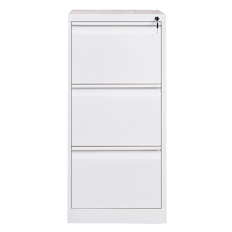 [一鹏]卡箱文件柜 铁皮柜资料矮柜 挂捞柜三斗柜 档案柜一字拉手