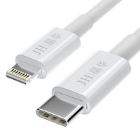 晶华 苹果PD快充数据线iPhone11ProMax/X/XSMax/XR手机Type-C充电器闪充线白色1米U240C