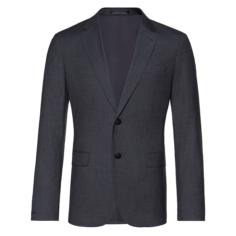 码尚定制MatchU抗皱微弹段染套西 购买后收到短信在线量体定制 2020春秋季新款商务男士西服套装 深灰色