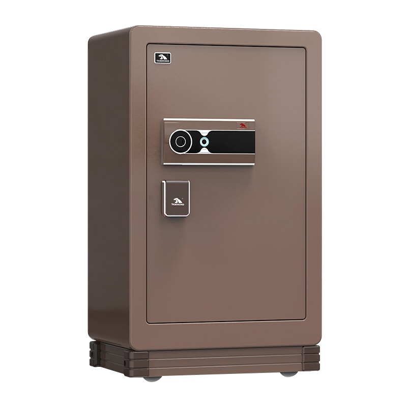 虎王保险箱 啸虎XZ家用防盗指纹保险箱办公室全钢保险柜小型衣柜密码保管箱 XZ-高73-琥珀金
