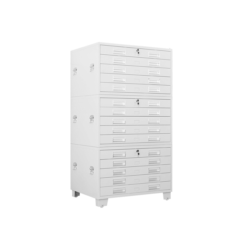 星岛钢制底图柜带锁工程设计图纸柜图纸抽屉文件柜收纳柜印刷菲林片柜子地图存画柜1号三节