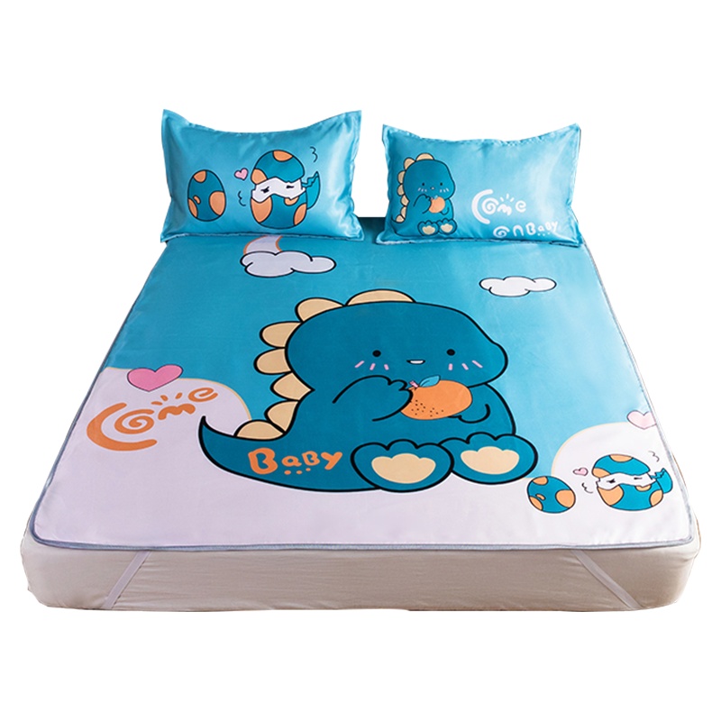 北极绒大阪冰丝软席三件套绑带款冰丝凉席夏季宿舍空调软席子