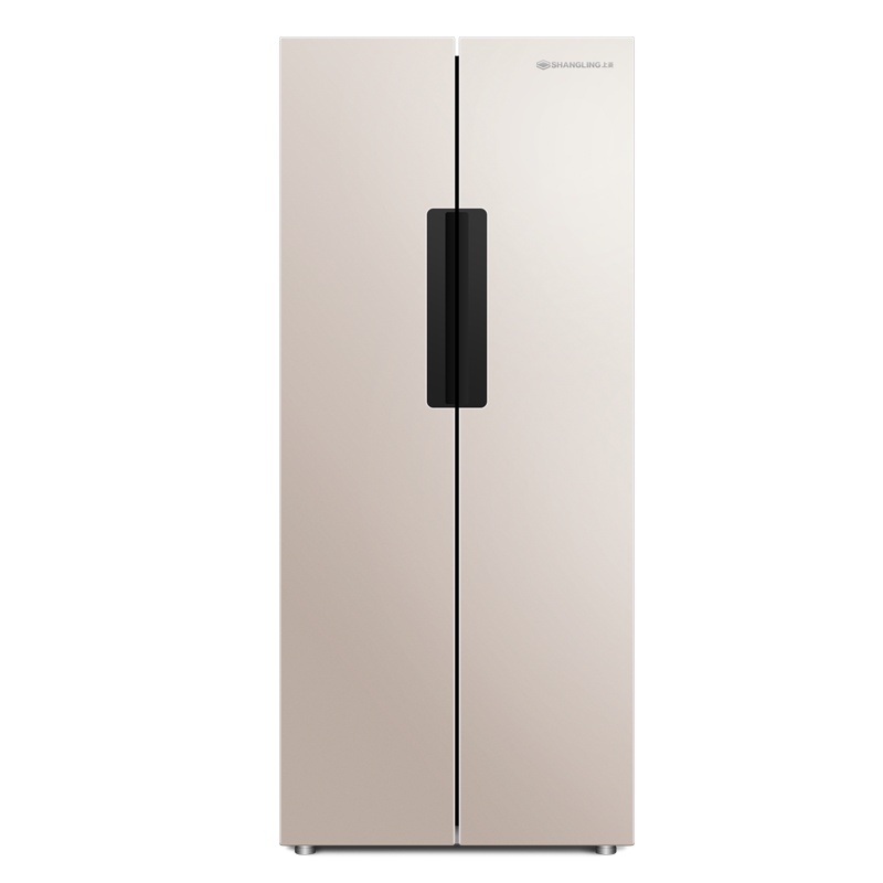 上菱401升对开门冰箱 一级能效 风冷无霜 双变频节能 大容量双开门电冰箱BCD-401WSVYD玫瑰金