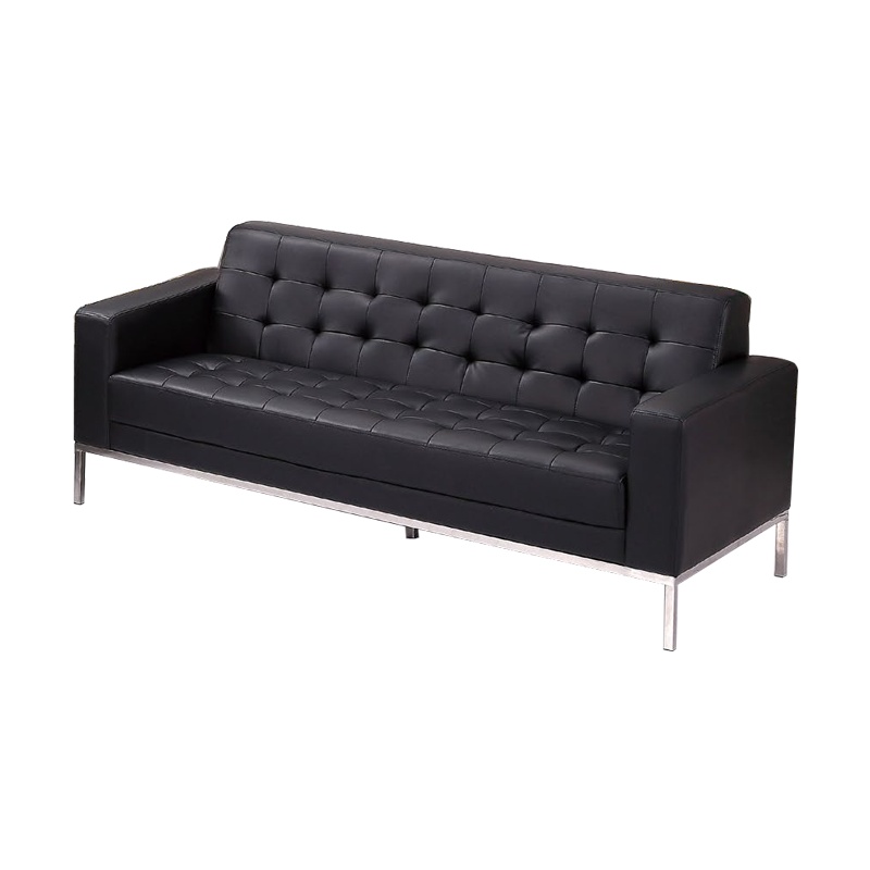 科朔 沙发 办公接待沙发商务沙发 牛皮三人位XTD838-13N