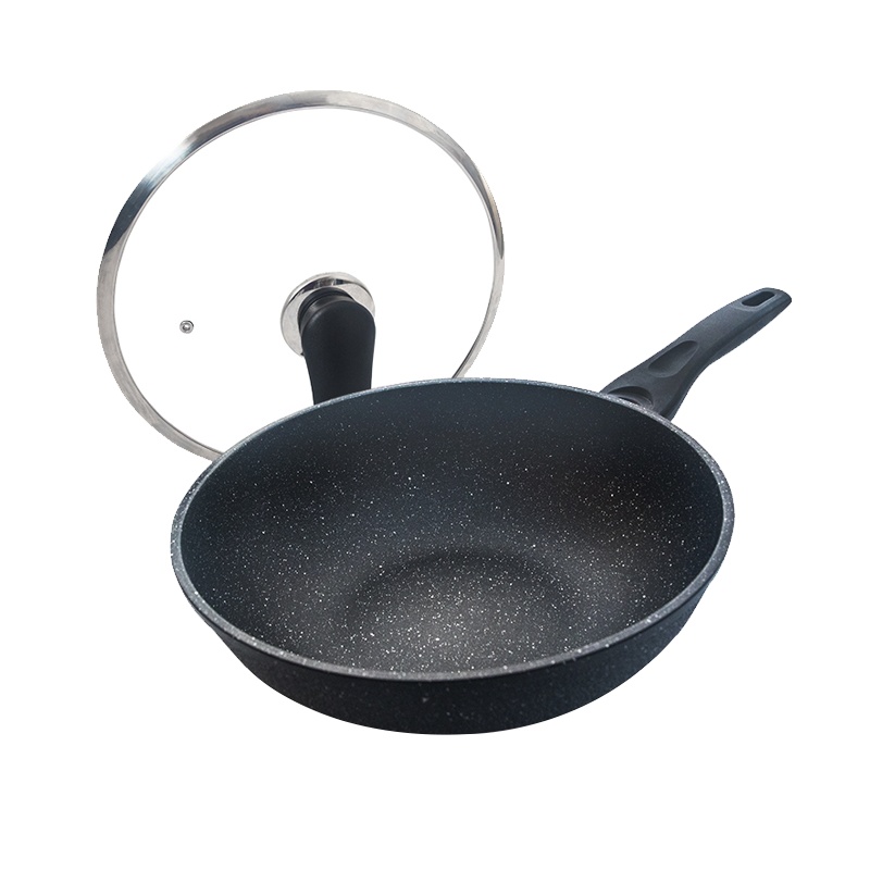 德国欧菲斯进口炒锅不粘锅电磁炉炒菜锅煤气灶专用家用麦饭石锅
