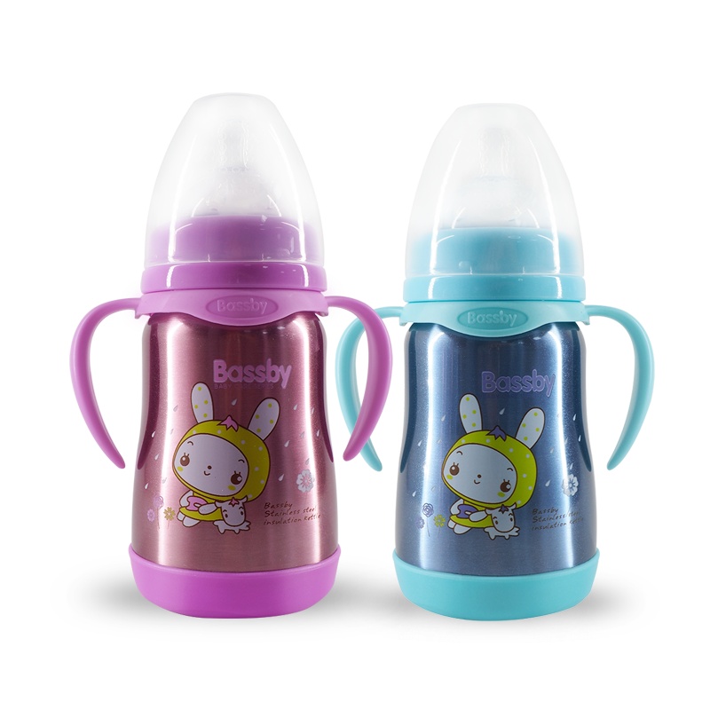 荷兰贝斯比婴儿不锈钢保温奶瓶宽口径304不锈钢保温自动奶瓶持续保温有效保鲜200ml