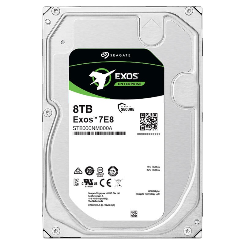 希捷(Seagate)8TB 256MB 7200RPM 企业级硬盘SATA接口希捷银河Exos 7E8系列