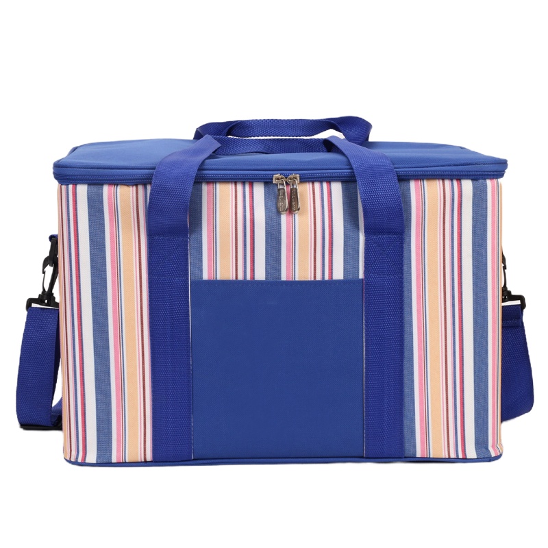 鑫峰便携大号加厚铝箔保温袋外卖送餐保温箱户外防水冷藏箱保鲜袋冰包收纳包 X-30L(送6冰袋+底板) 颜色随机发