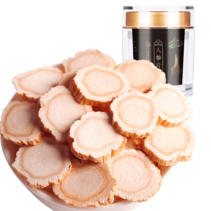 青源堂牌人参片精选吉林长白山人参厚片可搭五宝茶枸杞鹿茸煲汤泡酒90g