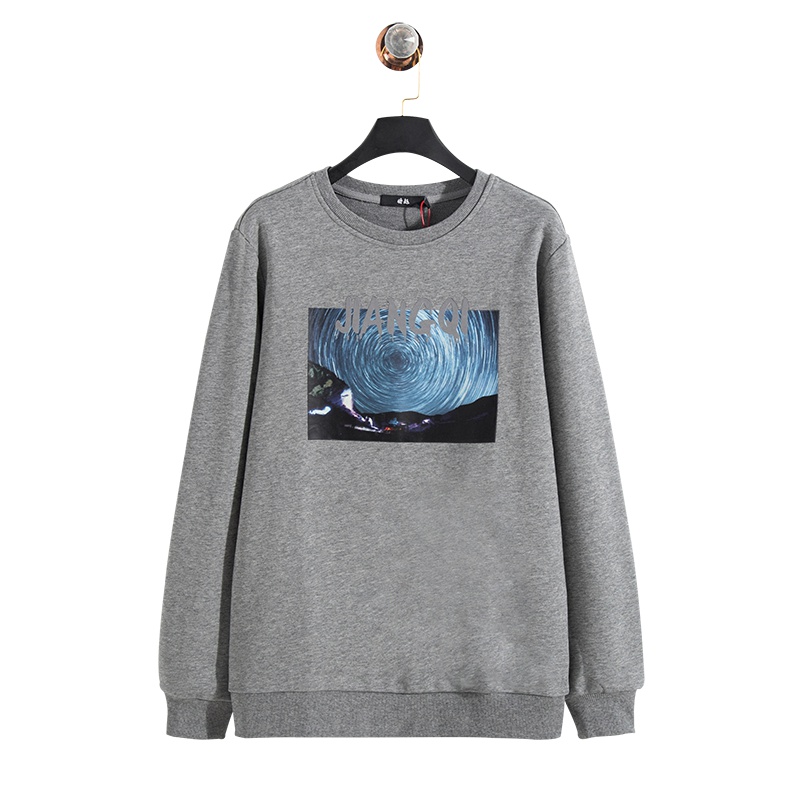 蓝旗X将起系列春秋时尚中国风卫衣个性印花设计套头长袖卫衣