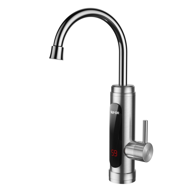 苏泊尔270247-01-LS 电热水龙头下进水 不锈钢机身速热即热式加热小厨宝 快速热电热水器冷热两用家用卫浴加热器