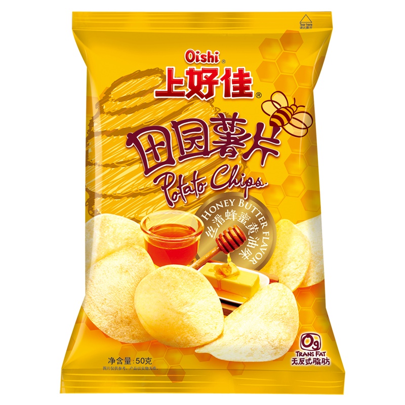 上好佳 田园薯片 丝滑蜂蜜黄油味 50g 口味细腻