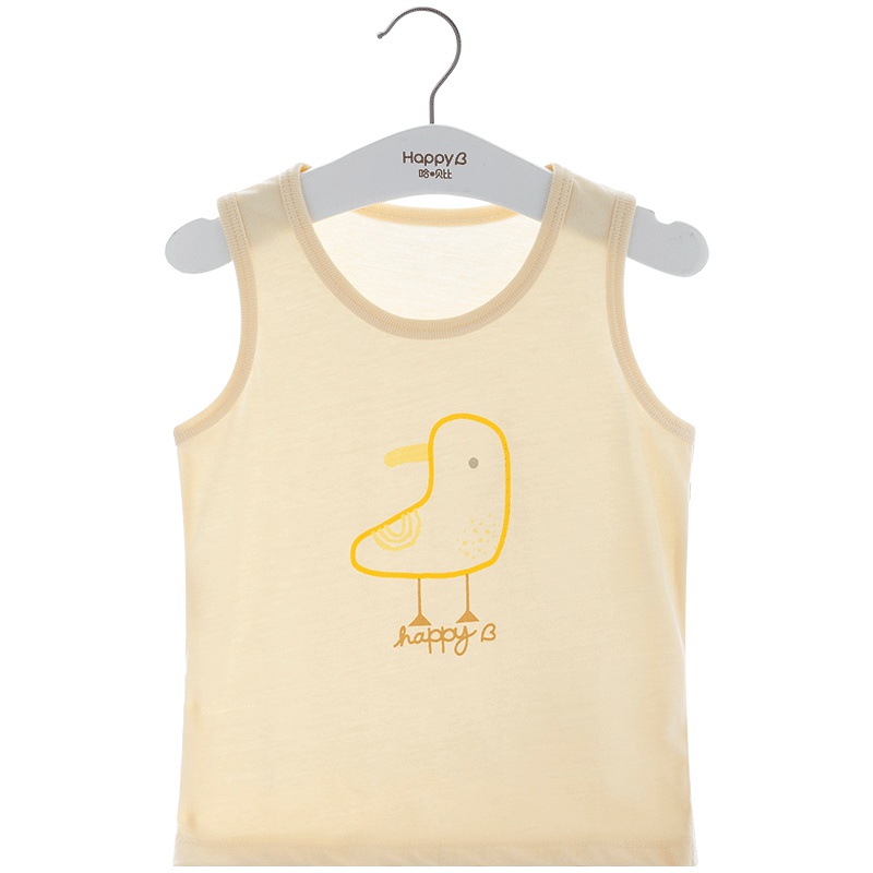 哈贝比（happyB） 婴儿薄款纯棉小背心男女宝宝夏装1-3岁无袖上衣打底内衣夏