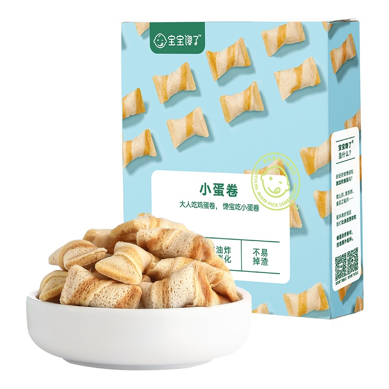 宝宝馋了无添加儿童零食夹心小蛋卷磨牙饼干单盒装70g