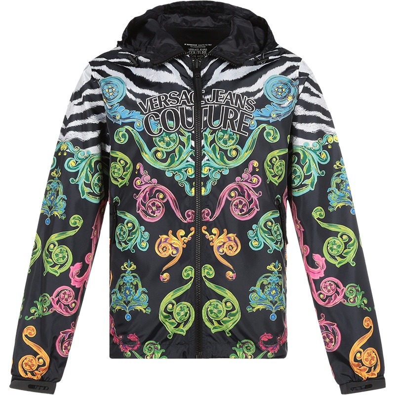 VERSACE JEANS COUTURE 范思哲 男士聚酯纤维双面连帽夹克外套C1GVB909 25116