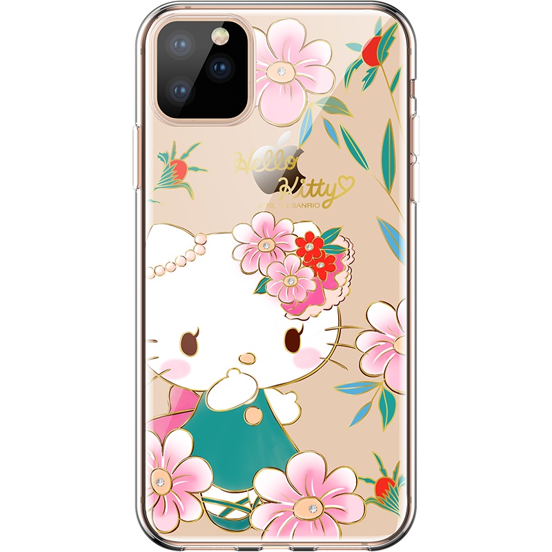 HelloKitty苹果11手机壳轻奢镶钻iPhone11promax保护套潮女可爱卡通11pro高档防摔全包新时尚硬壳