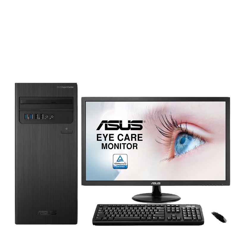 华硕(ASUS)商用台式电脑弘道D300TA 21.5英寸 (I5-10400 16G 1T+128G固态 集显 DOS)